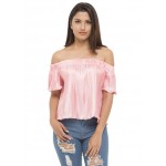 Pleated Off Shoulder Top!